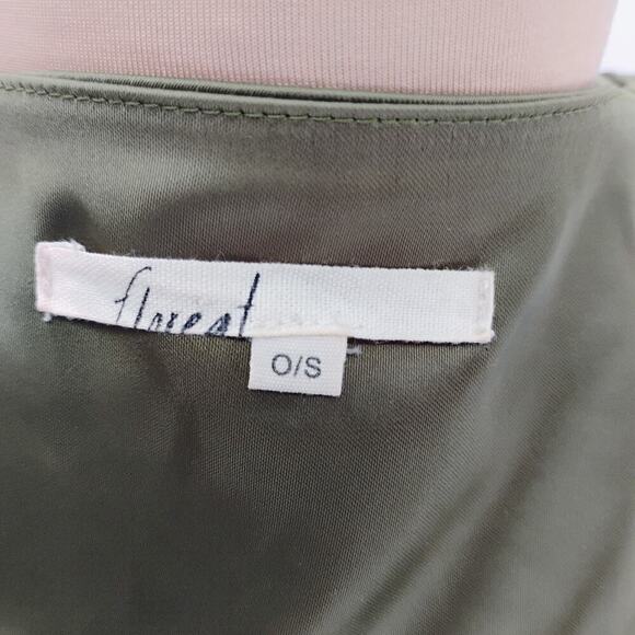 Anthropologie Floreat Kimono One Size Satin Floral Embroidered Open Front Green - Picture 14 of 15